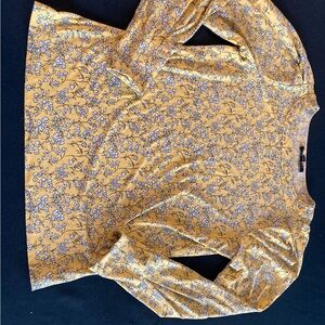 Banana Republic Yellow Floral Blouse